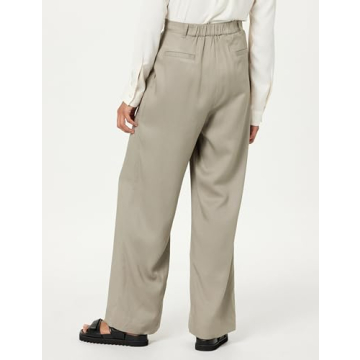 The Drop Women's Amalia Relaxed Pleated Trousers