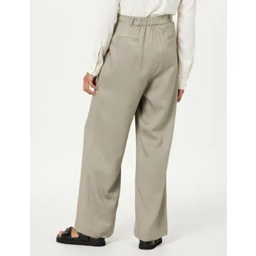 The Drop Women's Amalia Relaxed Pleated Trousers