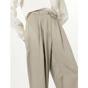 The Drop Women's Amalia Relaxed Pleated Trousers