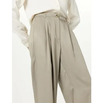 The Drop Women's Amalia Relaxed Pleated Trousers