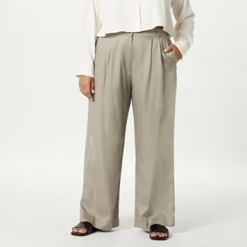 The Drop Women's Amalia Relaxed Pleated Trousers