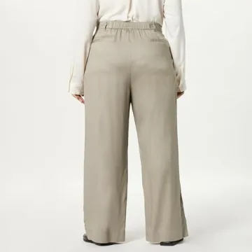 The Drop Women's Amalia Relaxed Pleated Trousers