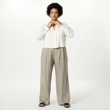 The Drop Women's Amalia Relaxed Pleated Trousers
