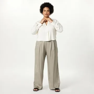 The Drop Women's Amalia Relaxed Pleated Trousers