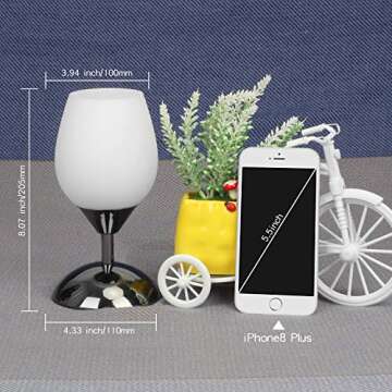 Boncoo Touch Control Table Lamp Dimmable Small Lamp, Ambient Light with Opal Glass Shade Simple Night Light, Modern Accent Lamp Bedside Nightstand Lamp for Bedroom Living Room, E12 Bulb Included