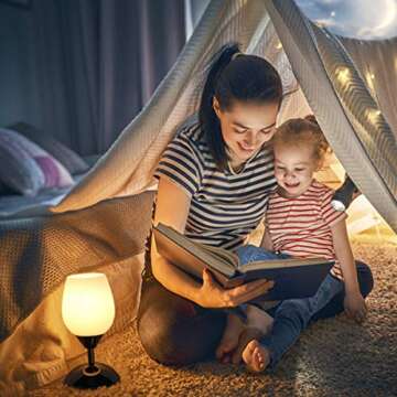 Boncoo Touch Control Table Lamp Dimmable Small Lamp, Ambient Light with Opal Glass Shade Simple Night Light, Modern Accent Lamp Bedside Nightstand Lamp for Bedroom Living Room, E12 Bulb Included