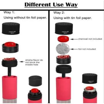 Portable Hookah for Travel, Hookah set with Everything, Hookah Pipe Single Shisha Kit, To Go Hookah Cup Mini Hookah perfect for travel, Easy Assemble & Storage Hookah Set with Portable Bag