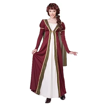 California Costumes X-Large Medieval Maiden Costume with Cape and Accessories