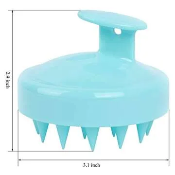 Hair Scalp Massager Wet Head Brush Shampoo Dry Scalp Care Brush with Soft Silicone Head Dandruff Brush Pack of 2