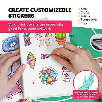 Glossy Sticker Paper for Inkjet Printers | 20 Sheets 8.5x11