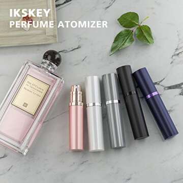 Refillable Perfume Bottle Atomizer for Travel,Portable Easy Refillable Perfume Spray Pump Empty Bott...
