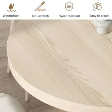Homary Extendable Dining Table for 4-6, Stylish and Durable
