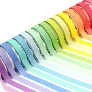 VIVIQUEN 20 Rolls Washi Tape Set Vibrant Craft Tapes