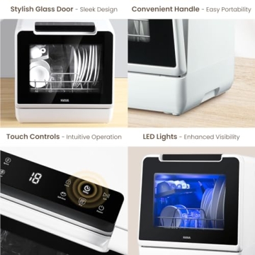 HAVA Portable Countertop Dishwasher with Child Lock