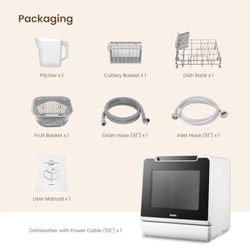 HAVA Portable Countertop Dishwasher with Child Lock