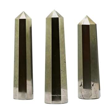 Pyrite Crystal Towers for Reiki Healing & Energy Cleansing