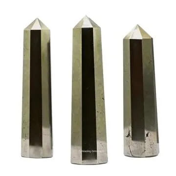 Pyrite Crystal Towers for Reiki Healing & Energy Cleansing
