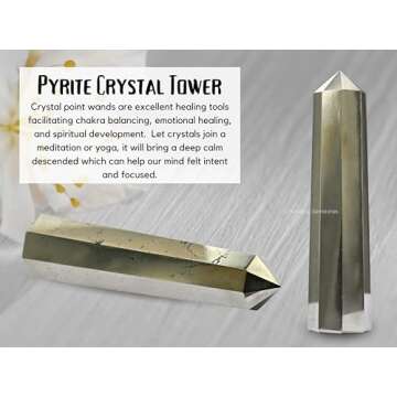 Pyrite Crystal Towers for Reiki Healing & Energy Cleansing