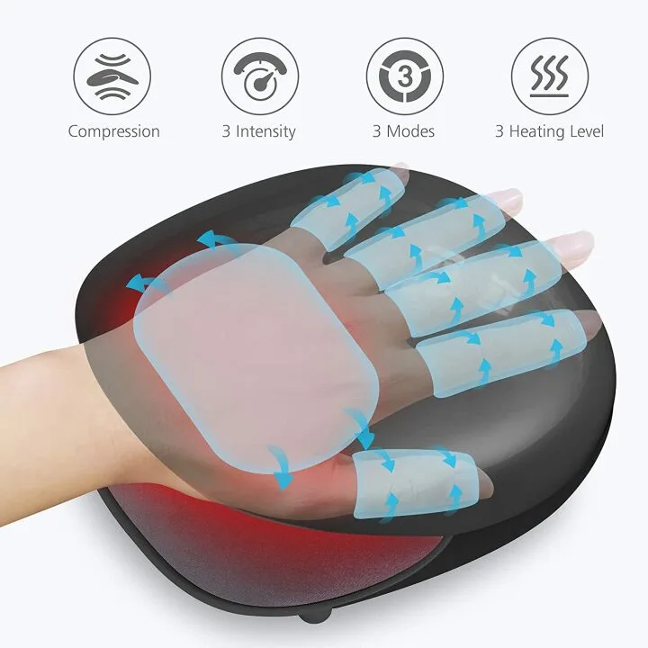 Wireless Hand Massager with Heat and Compression