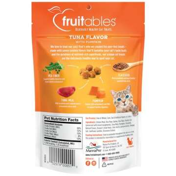Fruitables Cat Treats – Crunchy Treats For Cats – Healthy Low Calorie Treats Packed with Protein...