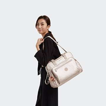 Kipling Alanna Metallic Diaper Bag - Stylish & Functional