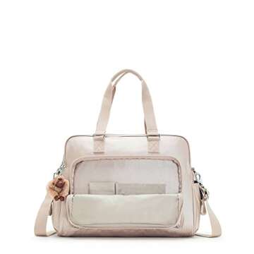 Kipling Alanna Metallic Diaper Bag - Stylish & Functional