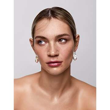 Mateo New York, 14K Gold Baroque Pearl Drop Earrings