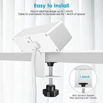 3 AC Outlet Desk Clamp Power Strip - Organized Charging Hub