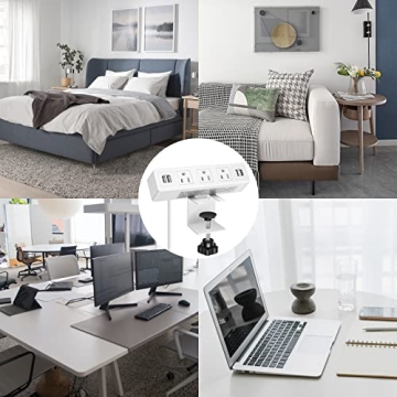 3 AC Outlet Desk Clamp Power Strip - Organized Charging Hub