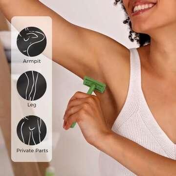 ZOMCHI Double Edge Close Comb Safety Razor with Stand, Shaving Razor for Men with 10 Safety Razor Blades, Reusable Single Blade DE Metal Razor – Fern Green