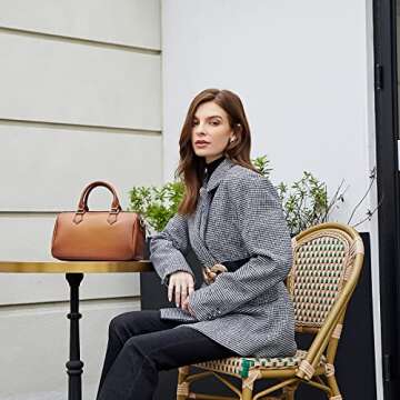 HESHE Leather Top Handle Bags for Women Leather Purses Tote Bag Satchel Handbags Shoulder Bag Design...