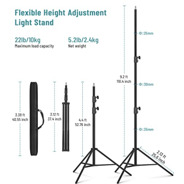 Heavy Duty 9.2ft Light Photography Tripod Stand Ideal for All
