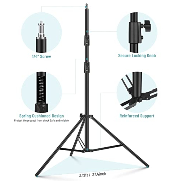 Heavy Duty 9.2ft Light Photography Tripod Stand Ideal for All
