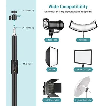 Heavy Duty 9.2ft Light Photography Tripod Stand Ideal for All