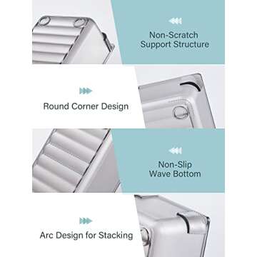 Kootek 9 Pcs Drawer Organizer Set, 4-Size Bathroom Drawer Organizers Makeup Trays Vanity Desk Dividers Versatile Storage Bins Clear Plastic Drawer Organization Container for Dresser, Kitchen, Office