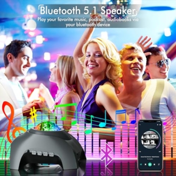 Rossetta Galaxy Projector LED Night Light for Kids & Adults