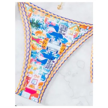 SOLY HUX Colorful Halter Bikini Set for Stylish Summer Fun