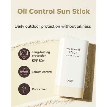 OBgE Oil Control Stick (0.6oz) - Non-Greasy, Soothing & Cooling Facial Care. High Defense. Lightweig...