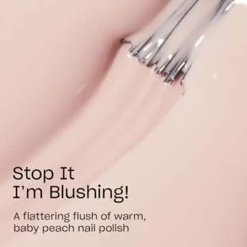 OPI Nail Lacquer Stop It I’m Blushing! | Opaque Soft Pink Crème Chip Resistant Nail Polish | Vegan, Quick Drying, Streak Free