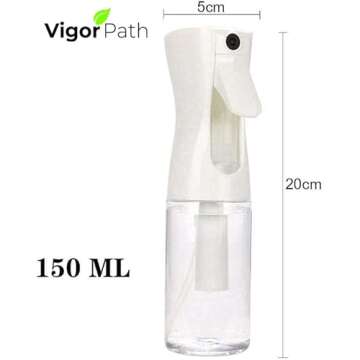 VIGOR PATH Continuous Spray Bottle with Ultra Fine Mist - Versatile Water Sprayer for Hair, Home Cle...