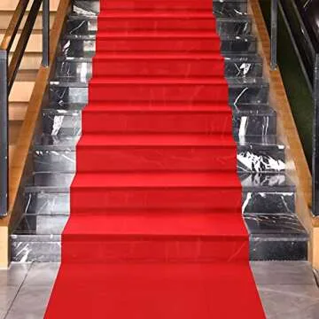 Shappy Red Carpet Runner for Weddings and Events 2.6x60ft