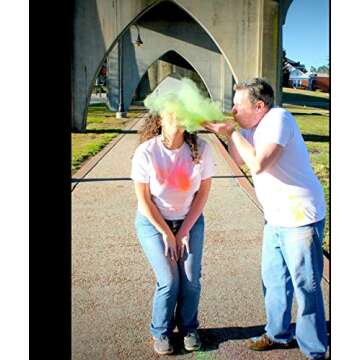 ColorMarathon(TM) Premium Quality non-toxic HOLI Colors color powder - 12 Lbs (6 colors X 2lbs Ea color) RED, YELLOW, PINK, BLUE, GREEN, AND PURPLE - SHIPS FROM USA