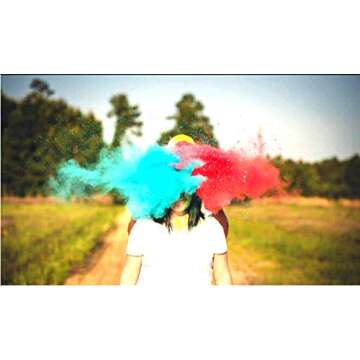 ColorMarathon(TM) Premium Quality non-toxic HOLI Colors color powder - 12 Lbs (6 colors X 2lbs Ea color) RED, YELLOW, PINK, BLUE, GREEN, AND PURPLE - SHIPS FROM USA