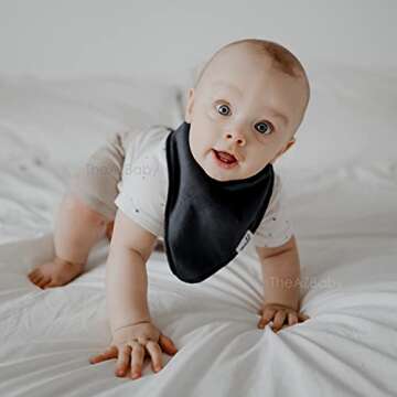 TheAZBaby Baby Bandana Drool Bibs for Boys and Girls, Organic, Plain colors, Unisex 8 Pack Baby Shower Gift Set for Teething and Drooling, Soft Absorbent and Hypoallergenic ( Solid Colors )