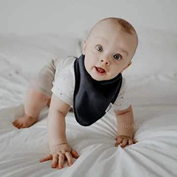 TheAZBaby Baby Bandana Drool Bibs for Boys and Girls, Organic, Plain colors, Unisex 8 Pack Baby Shower Gift Set for Teething and Drooling, Soft Absorbent and Hypoallergenic ( Solid Colors )