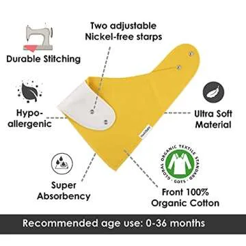 TheAZBaby Baby Bandana Drool Bibs for Boys and Girls, Organic, Plain colors, Unisex 8 Pack Baby Shower Gift Set for Teething and Drooling, Soft Absorbent and Hypoallergenic ( Solid Colors )