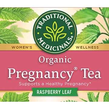 Traditional Medicinals Organic Pregnancy Tea Raspberry Leaf Herbal Tea, Supports Healthy Pregnancy, (Pack of 1) - 16 Tea Bags