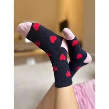 COTTON DAY Kids Girls Hearts Athletic Socks 4-14