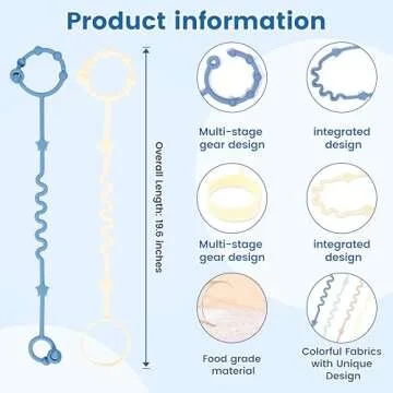 RTMOK Food Grade Silicone Toy Straps for Babies