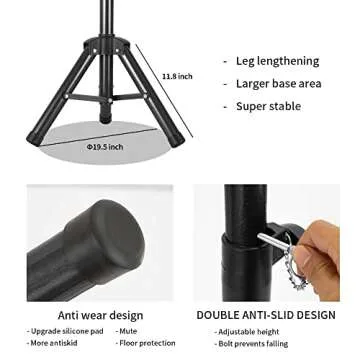 AliLeader Adjustable Wig Stand with Tool Tray